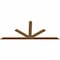 Ekena Millwork Saratoga Timber Gable Bracket, Western Red Cedar, 108"W x 45"H x 1 1/2"D x 5 1/2"F, 10/12 Pitch GBW108X45X0206SAR00SWR - alternate 2